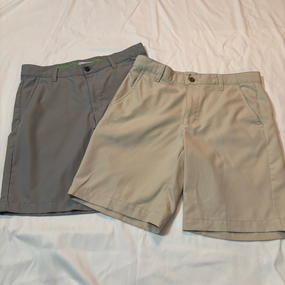 Men's Gray and Tan Shorts